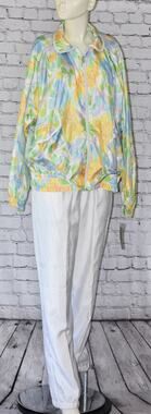 Lady Lavon Cheerful Corp Sportwear Windbreaker Track Suit Watercolor Print XL